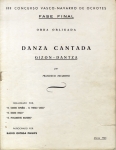 Partitura de Gizon dantza (III Concurso Vasco-Navarro de Ochotes, 1965)